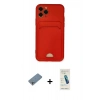 MARSİLYAN™- iPhone 11 Pro Kılıf Vadi Çizgi Prime - Şeffaf Pasifik Cam Ekran Koruyucu + Gümüş Shine Kamera Lens Koruma Cam