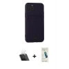 MARSİLYAN™- iPhone 11 Pro Kılıf Vadi Çizgi Prime - Şeffaf Pasifik Cam Ekran Koruyucu + Kamera Lens Koruma Cam - SF
