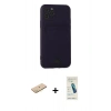 MARSİLYAN™- iPhone 11 Pro Kılıf Vadi Çizgi Prime - Şeffaf Pasifik Cam Ekran Koruyucu + Renkli Kamera Lens Koruma Cam - SI