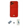 MARSİLYAN™- iPhone 11 Pro Kılıf Vadi Çizgi Prime - Şeffaf Pasifik Cam Ekran Koruyucu + Shine Kamera Lens Koruma Cam - SH
