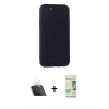 MARSİLYAN™- iPhone 11 Pro Kılıf Vadi Çizgi Prime - Siyah 20D Premium Cam Ekran Koruyucu + Kamera Lens Koruma Cam - SF