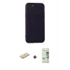 MARSİLYAN™- iPhone 11 Pro Kılıf Vadi Çizgi Prime - Siyah 20D Premium Cam Ekran Koruyucu + Renkli Kamera Lens Koruma Cam - MI