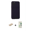 MARSİLYAN™- iPhone 11 Pro Kılıf Vadi Çizgi Prime - Siyah 20D Premium Cam Ekran Koruyucu + Renkli Kamera Lens Koruma Cam - PE