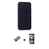 MARSİLYAN™- iPhone 11 Pro Kılıf Vadi Çizgi Prime - Siyah 34D Hayalet Izgaralı Cam + Shine Kamera Lens Koruma Cam - MI