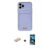 MARSİLYAN™- iPhone 11 Pro Kılıf Vadi Çizgi Prime - Siyah 34D Izgaralı Cam + Renkli Kamera Lens Koruma Cam - YL