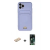 MARSİLYAN™- iPhone 11 Pro Kılıf Vadi Çizgi Prime - Siyah 360 Mat Full Body Arka Koruyucu + Renkli Kamera Lens Koruma Cam - YL