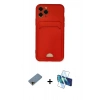 MARSİLYAN™- iPhone 11 Pro Kılıf Vadi Çizgi Prime - Siyah 3D Antistatik Cam Ekran Koruyucu + Shine Kamera Lens Koruma Cam - GD