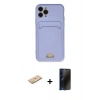 MARSİLYAN™- iPhone 11 Pro Kılıf Vadi Çizgi Prime - Siyah 3D Antistatik Hayalet Cam Ekran Koruyucu + Renkli Kamera Lens Koruma Cam - SI