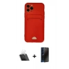 MARSİLYAN™- iPhone 11 Pro Kılıf Vadi Çizgi Prime - Siyah 3D Antistatik Hayalet Cam Ekran Koruyucu + Şeffaf Kamera Lens Koruma Cam