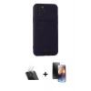 MARSİLYAN™- iPhone 11 Pro Kılıf Vadi Çizgi Prime - Siyah 3D Antistatik Mat Seramik Nano Ekran Koruyucu + Şeffaf Kamera Lens Koruma Cam