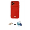 MARSİLYAN™- iPhone 11 Pro Kılıf Vadi Çizgi Prime - Siyah 3D Antistatik Seramik Nano Ekran Koruyucu + Renkli Kamera Lens Koruma Cam - PE