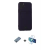 MARSİLYAN™- iPhone 11 Pro Kılıf Vadi Çizgi Prime - Siyah 3D Antistatik Seramik Nano Ekran Koruyucu + Shine Kamera Lens Koruma Cam - SABE