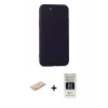 MARSİLYAN™- iPhone 11 Pro Kılıf Vadi Çizgi Prime - Siyah 5D Hayalet Cam Ekran Koruyucu + Renkli Kamera Lens Koruma Cam - MI