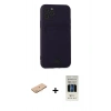 MARSİLYAN™- iPhone 11 Pro Kılıf Vadi Çizgi Prime - Siyah 5D Hayalet Cam Ekran Koruyucu + Renkli Kamera Lens Koruma Cam - TU