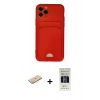 MARSİLYAN™- iPhone 11 Pro Kılıf Vadi Çizgi Prime - Siyah 5D Hayalet Cam Ekran Koruyucu + Renkli Kamera Lens Koruma Cam - SI