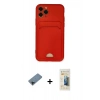 MARSİLYAN™- iPhone 11 Pro Kılıf Vadi Çizgi Prime - Siyah 6D Mat Seramik Hayalet Nano Ekran Koruyucu + Siyah Shine Kamera Lens Koruma Cam