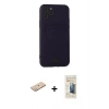 MARSİLYAN™- iPhone 11 Pro Kılıf Vadi Çizgi Prime - Siyah 6D Mat Seramik Hayalet Nano Ekran Koruyucu + Renkli Kamera Lens Koruma Cam - YL