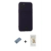 MARSİLYAN™- iPhone 11 Pro Kılıf Vadi Çizgi Prime - Siyah Mat Seramik Nano Ekran Koruyucu + Shine Kamera Lens Koruma Cam - MI