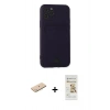 MARSİLYAN™- iPhone 11 Pro Kılıf Vadi Çizgi Prime - Siyah Mat Seramik Nano Ekran Koruyucu + Renkli Kamera Lens Koruma Cam - MI