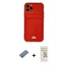 MARSİLYAN™- iPhone 11 Pro Kılıf Vadi Çizgi Prime - Siyah Mat Seramik Nano Ekran Koruyucu + Shine Kamera Lens Koruma Cam - GS