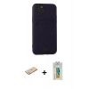 MARSİLYAN™- iPhone 11 Pro Kılıf Vadi Çizgi Prime - Siyah Polymer Nano Ekran Koruyucu + Renkli Kamera Lens Koruma Cam - YL