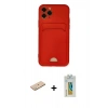 MARSİLYAN™- iPhone 11 Pro Kılıf Vadi Çizgi Prime - Siyah Polymer Nano Ekran Koruyucu + Renkli Kamera Lens Koruma Cam - PE