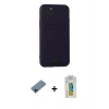 MARSİLYAN™- iPhone 11 Pro Kılıf Vadi Çizgi Prime - Siyah Polymer Nano Ekran Koruyucu + Shine Kamera Lens Koruma Cam - SH