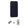 MARSİLYAN™- iPhone 11 Pro Kılıf Vadi Çizgi Prime - Siyah Polymer Nano Ekran Koruyucu + Shine Kamera Lens Koruma Cam - GS