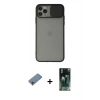 MARSİLYAN™- iPhone 11 Pro Kılıf Vadi Çizgi - Şeffaf 360 Full Body Arka Koruyucu + Shine Kamera Lens Koruma Cam - GI