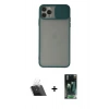 MARSİLYAN™- iPhone 11 Pro Kılıf Vadi Çizgi - Şeffaf 360 Full Body Arka Koruyucu + Kamera Lens Koruma Cam - SF