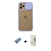 MARSİLYAN™- iPhone 11 Pro Kılıf Vadi Çizgi - Siyah 20D Premium Cam Ekran Koruyucu + Shine Kamera Lens Koruma Cam - MI