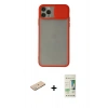 MARSİLYAN™- iPhone 11 Pro Kılıf Vadi Çizgi - Siyah 20D Premium Cam Ekran Koruyucu + Renkli Kamera Lens Koruma Cam - YL
