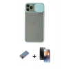 MARSİLYAN™- iPhone 11 Pro Kılıf Vadi Çizgi - Siyah 3D Antistatik Mat Seramik Nano Ekran Koruyucu + Shine Kamera Lens Koruma Cam - PE