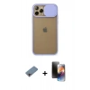 MARSİLYAN™- iPhone 11 Pro Kılıf Vadi Çizgi - Siyah 3D Antistatik Mat Seramik Nano Ekran Koruyucu + Shine Kamera Lens Koruma Cam - PE