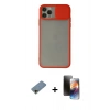 MARSİLYAN™- iPhone 11 Pro Kılıf Vadi Çizgi - Siyah 3D Antistatik Mat Seramik Nano Ekran Koruyucu + Shine Kamera Lens Koruma Cam - GD