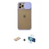 MARSİLYAN™- iPhone 11 Pro Kılıf Vadi Çizgi - Siyah 3D Antistatik Seramik Nano Ekran Koruyucu + Renkli Kamera Lens Koruma Cam - SI