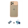 MARSİLYAN™- iPhone 11 Pro Kılıf Vadi Çizgi - Siyah 3D Antistatik Seramik Nano Ekran Koruyucu + Siyah Shine Kamera Lens Koruma Cam