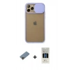 MARSİLYAN™- iPhone 11 Pro Kılıf Vadi Çizgi - Siyah 5D Hayalet Cam Ekran Koruyucu + Shine Kamera Lens Koruma Cam - GD