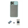 MARSİLYAN™- iPhone 11 Pro Kılıf Vadi Çizgi - Siyah 5D Hayalet Cam Ekran Koruyucu + Shine Kamera Lens Koruma Cam - GD