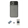MARSİLYAN™- iPhone 11 Pro Kılıf Vadi Çizgi - Siyah 5D Hayalet Cam Ekran Koruyucu + Shine Kamera Lens Koruma Cam - GD