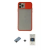 MARSİLYAN™- iPhone 11 Pro Kılıf Vadi Çizgi - Siyah 5D Hayalet Cam Ekran Koruyucu + Shine Kamera Lens Koruma Cam - GD