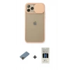 MARSİLYAN™- iPhone 11 Pro Kılıf Vadi Çizgi - Siyah 5D Hayalet Cam Ekran Koruyucu + Shine Kamera Lens Koruma Cam - GD