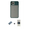 MARSİLYAN™- iPhone 11 Pro Kılıf Vadi Çizgi - Siyah 5D Hayalet Cam Ekran Koruyucu + Shine Kamera Lens Koruma Cam - MI