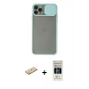 MARSİLYAN™- iPhone 11 Pro Kılıf Vadi Çizgi - Siyah 5D Hayalet Cam Ekran Koruyucu + Renkli Kamera Lens Koruma Cam - SI