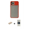 MARSİLYAN™- iPhone 11 Pro Kılıf Vadi Çizgi - Siyah 5D Hayalet Cam Ekran Koruyucu + Renkli Kamera Lens Koruma Cam - SI