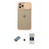 MARSİLYAN™- iPhone 11 Pro Kılıf Vadi Çizgi - Siyah 5D Hayalet Cam Ekran Koruyucu + Shine Kamera Lens Koruma Cam - MI