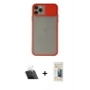 MARSİLYAN™- iPhone 11 Pro Kılıf Vadi Çizgi - Siyah 6D Mat Seramik Hayalet Nano Ekran Koruyucu + Kamera Lens Koruma Cam - SF