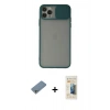 MARSİLYAN™- iPhone 11 Pro Kılıf Vadi Çizgi - Siyah 6D Mat Seramik Hayalet Nano Ekran Koruyucu + Shine Kamera Lens Koruma Cam - GS