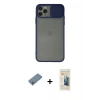 MARSİLYAN™- iPhone 11 Pro Kılıf Vadi Çizgi - Siyah 6D Mat Seramik Hayalet Nano Ekran Koruyucu + Shine Kamera Lens Koruma Cam - GS