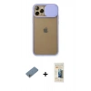 MARSİLYAN™- iPhone 11 Pro Kılıf Vadi Çizgi - Siyah 6D Mat Seramik Hayalet Nano Ekran Koruyucu + Shine Kamera Lens Koruma Cam - GS
